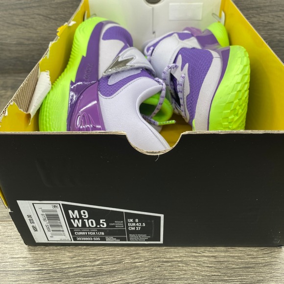Under Armour Curry Flow 1 LTB Basketball Shoes Purple Lime‎ Green Mens Size 9 main image 11
